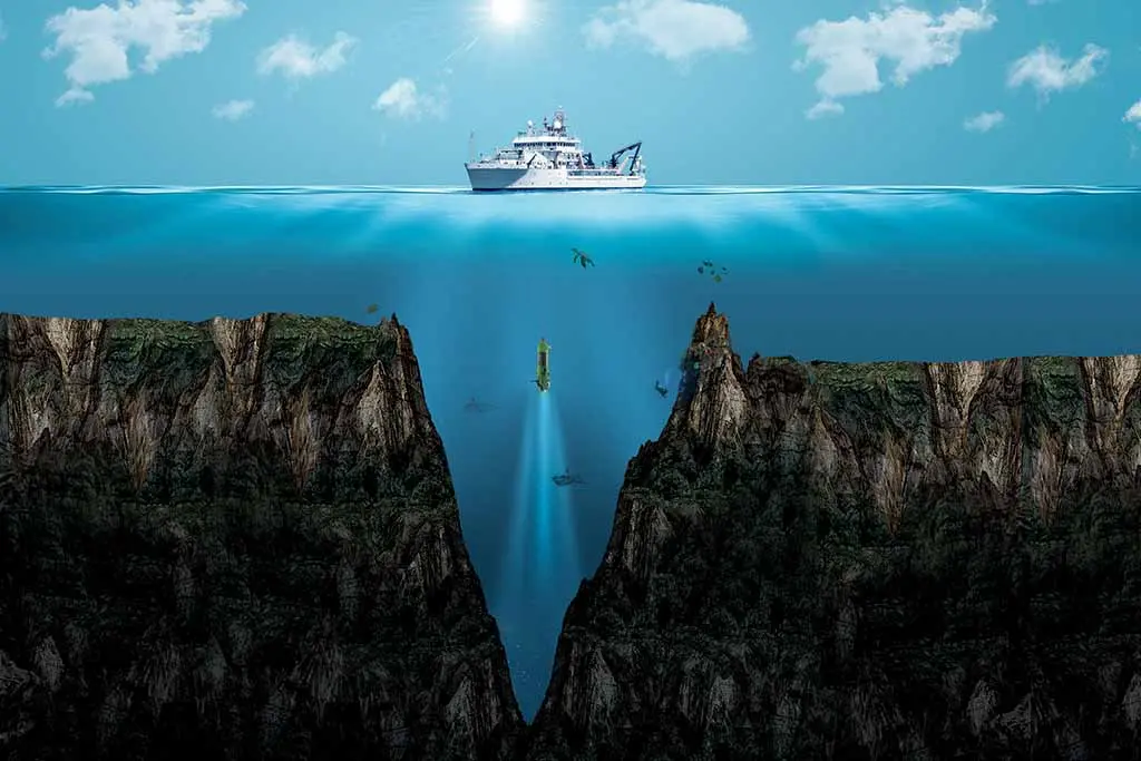 showing the amge of " The Mariana Trench ", one of the Top Ten Most Mysterious Places on Earth