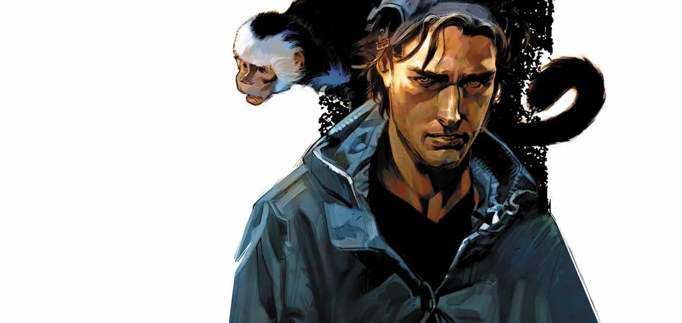 showing the image of "Y: The Last Man Comics", of the top 10 comic books all time.