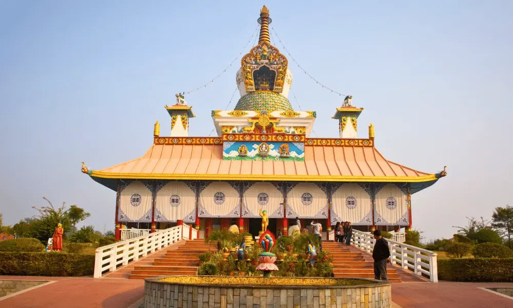 showing the image of"Lumbini (Nepal)", one of the Top Ten Religious Places In The World.