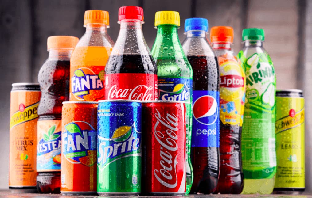 showning the mage of " Sugary Drinks", one of the Most Unhealthy Foods to Eat