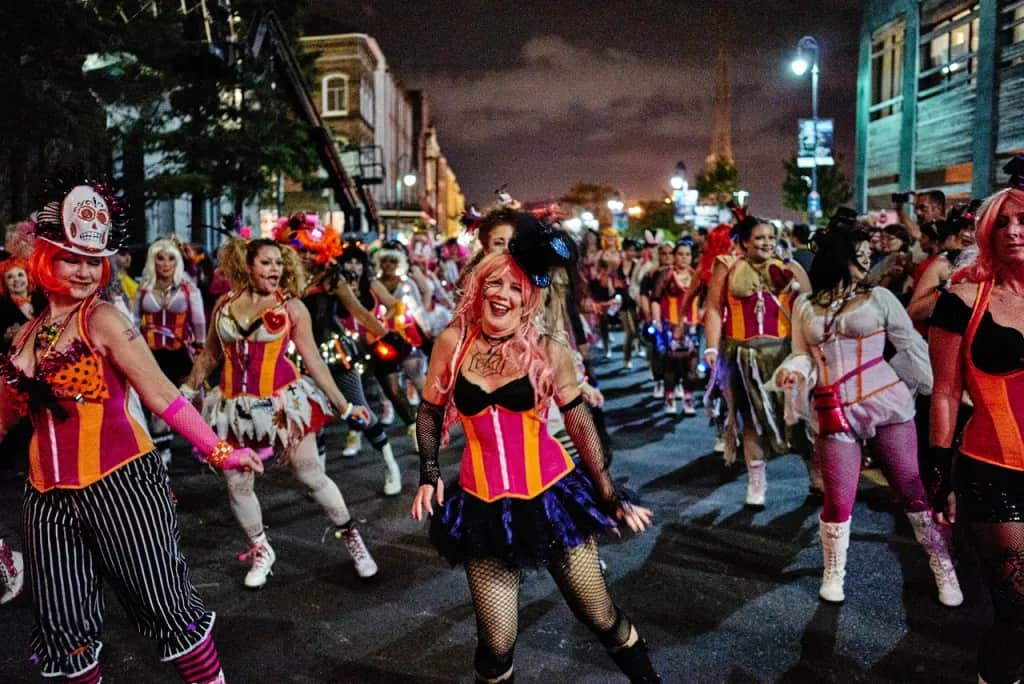 showing the image of " Krewe of Boo!, New Orleans ", one of the Top 10 Halloween Parades in the USA