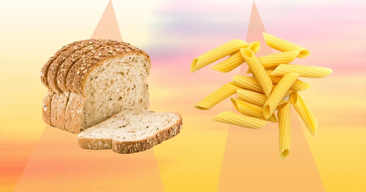 showning the mage of " White Bread and Pastas ", one of the Most Unhealthy Foods to Eat